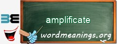 WordMeaning blackboard for amplificate